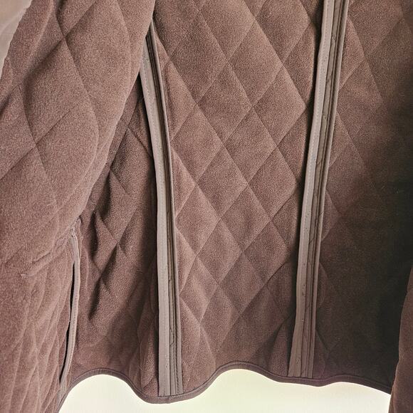 Talbots Brown Quilted Vest, Plush Interior, Sz M - Picture 7 of 8